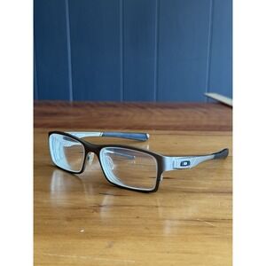Oakley Gasser Prescription Eyeglass Frames Gray Black 55-18 Tumbled